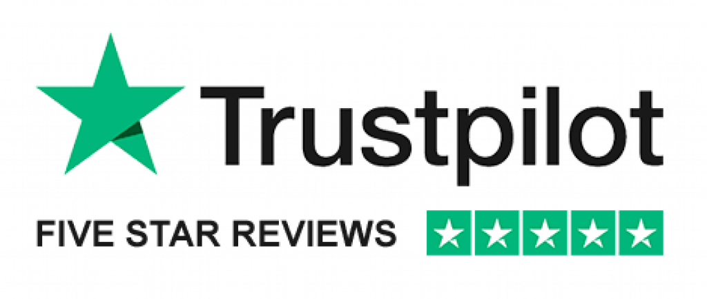 5 Star reviews on Trustpilot